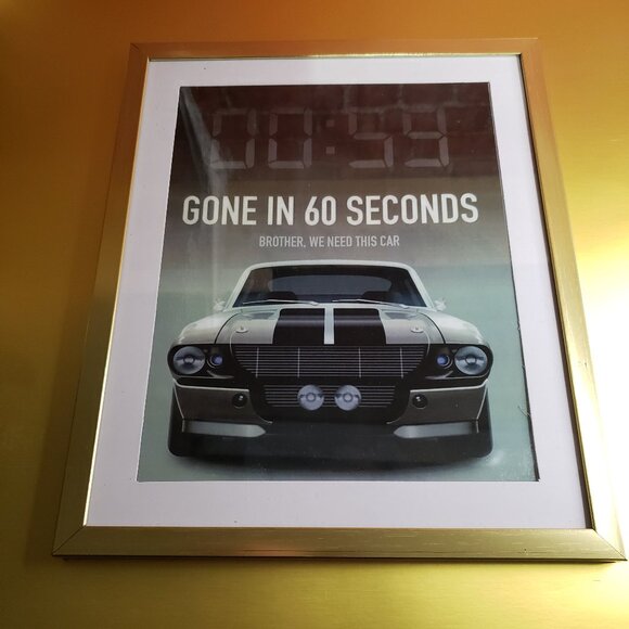 Art Print "GONE IN 60 SECONDS" 8x10 Framed Matted Print - Picture 2 of 6